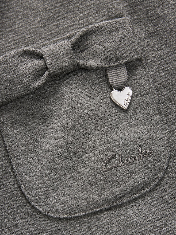 Clarks Grey Clarks School Ponte Pinafore Dress - Image 11 of 11