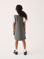 Clarks Grey Clarks School Ponte Pinafore Dress - Image 3 of 11