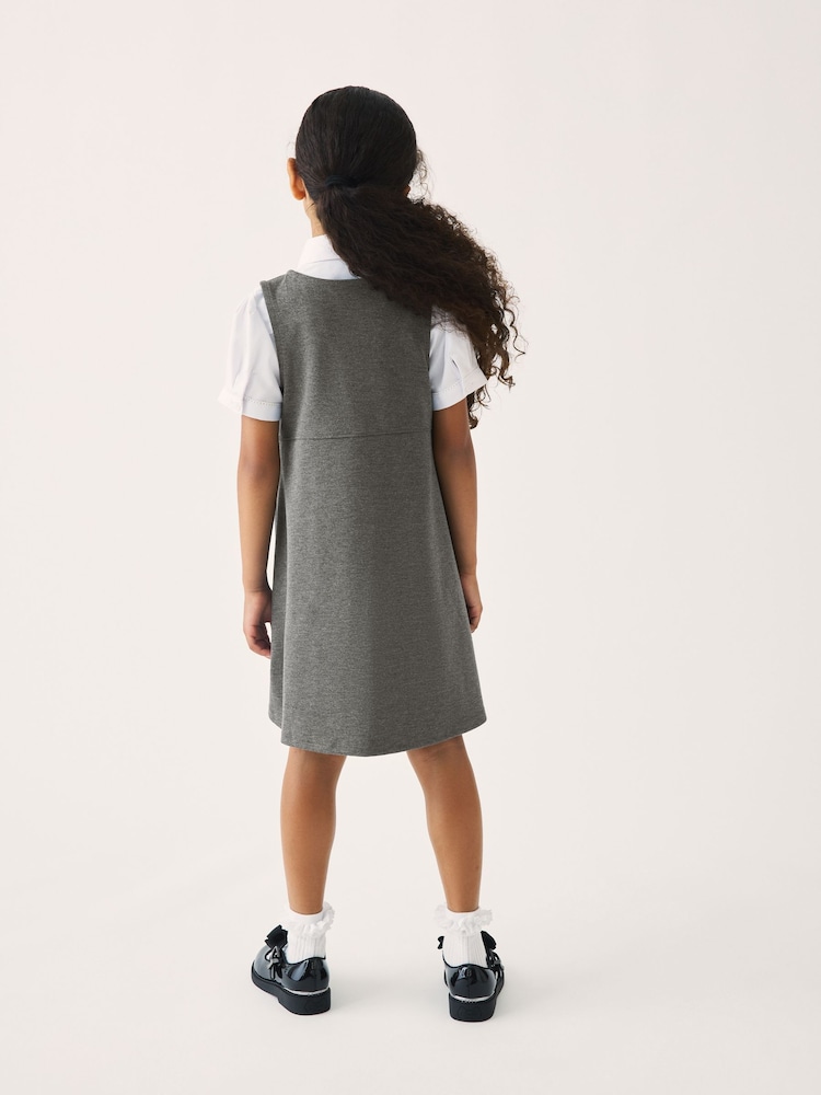 رمادي - فستان مدرسي Ponte بتصميم مئزر من Clarks - Image 3 of 11