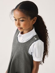 Clarks Grey Clarks School Ponte Pinafore Dress - Image 5 of 11