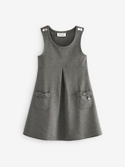 Clarks Grey Clarks School Ponte Pinafore Dress - Image 7 of 11