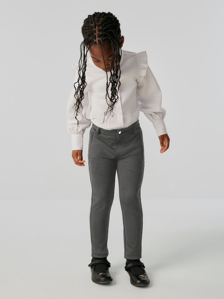 رمادي - بنطلون مدرسي من نسيج بونتي من Clarks - Image 7 of 7