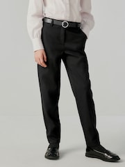 Clarks Dark Black Senior Girls Belted Slim Trousers - Image 2 of 8