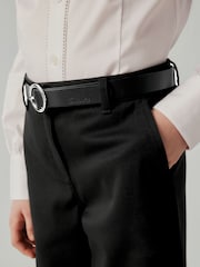 Clarks Dark Black Senior Girls Belted Slim Trousers - Image 4 of 8