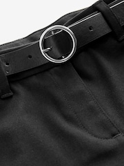 Clarks Dark Black Senior Girls Belted Slim Trousers - Image 7 of 8