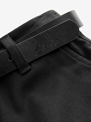 Clarks Dark Black Senior Girls Belted Slim Trousers - Image 8 of 8