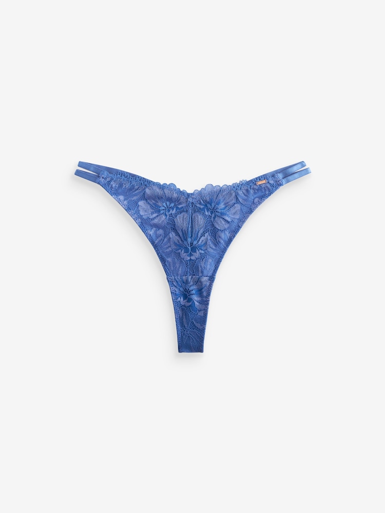 Lipsy Spitzentanga mit Riemchen, Blau - Bild 5 von 5 Lipsy Spitzentanga mit Riemchen, Blau - Bild 5 von 5
