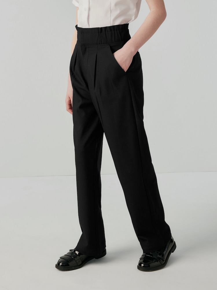 Clarks Black Senior Girls School Wide Leg Trousers - Image 1 of 7