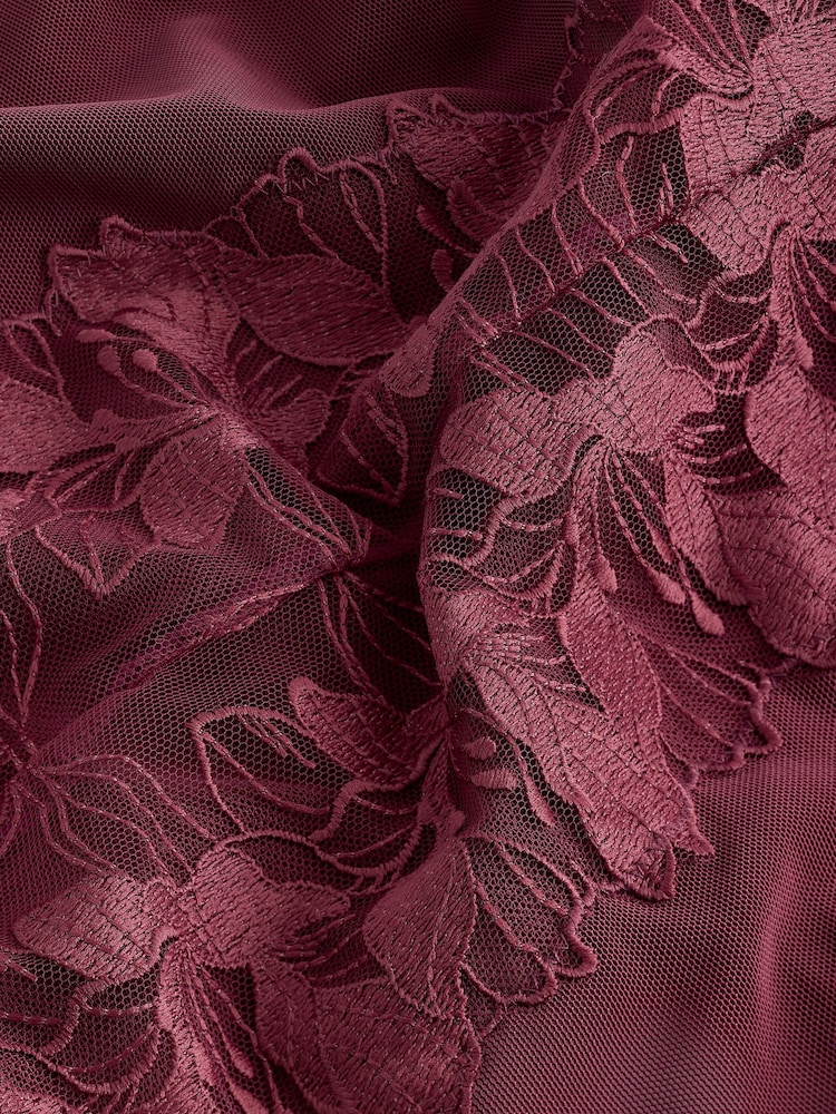 Lipsy Plum Purple Placement Lace Thong Back Bodysuit - Image 6 of 6