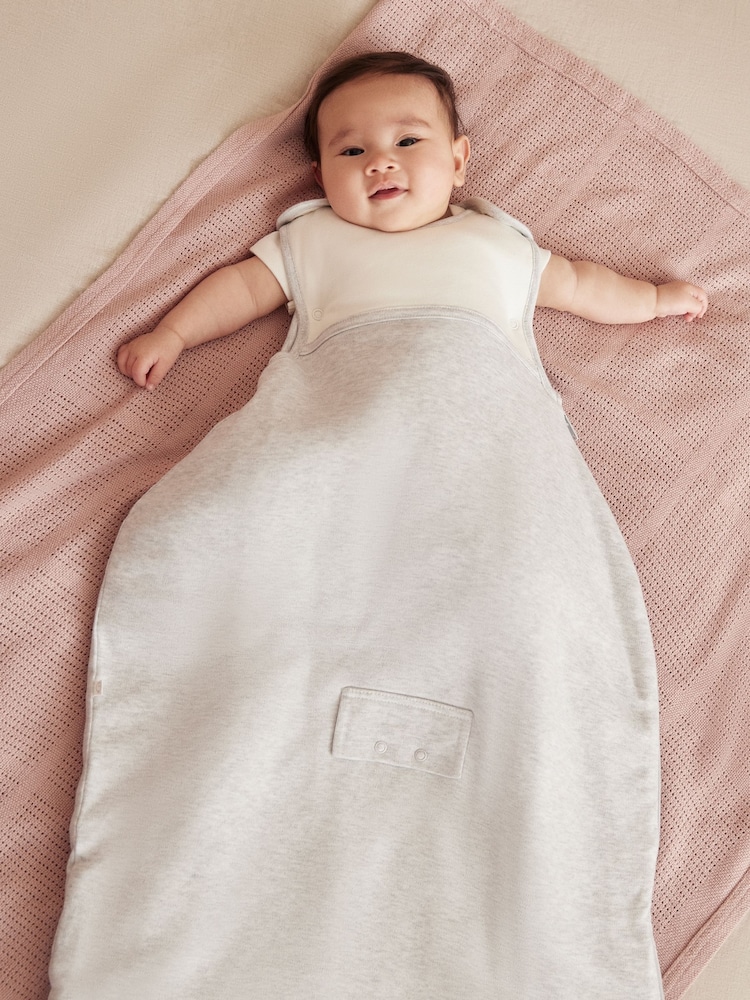 MORI White Cotton and Bamboo 0.5 Tog Travel Sleeping Bag - Image 1 of 7