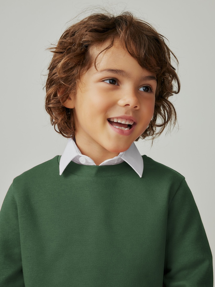 Clarks Green Unisex Crew Neck School Sweatshirt - Image 5 of 11