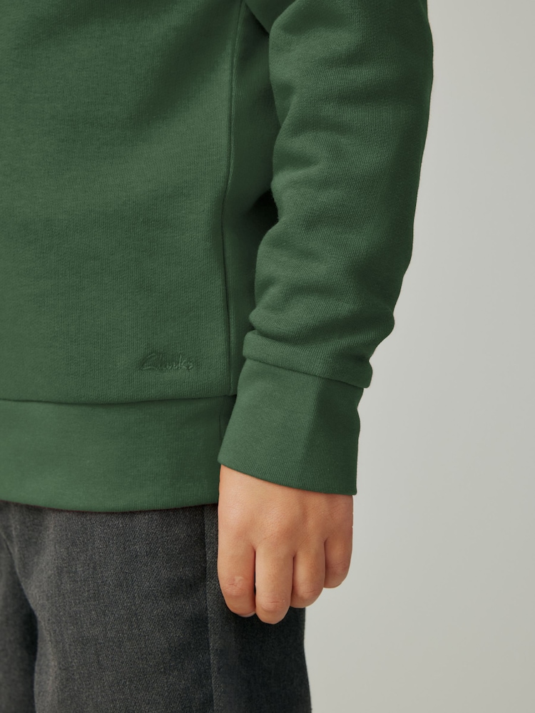 Clarks Green Unisex Crew Neck School Sweatshirt - Image 7 of 11