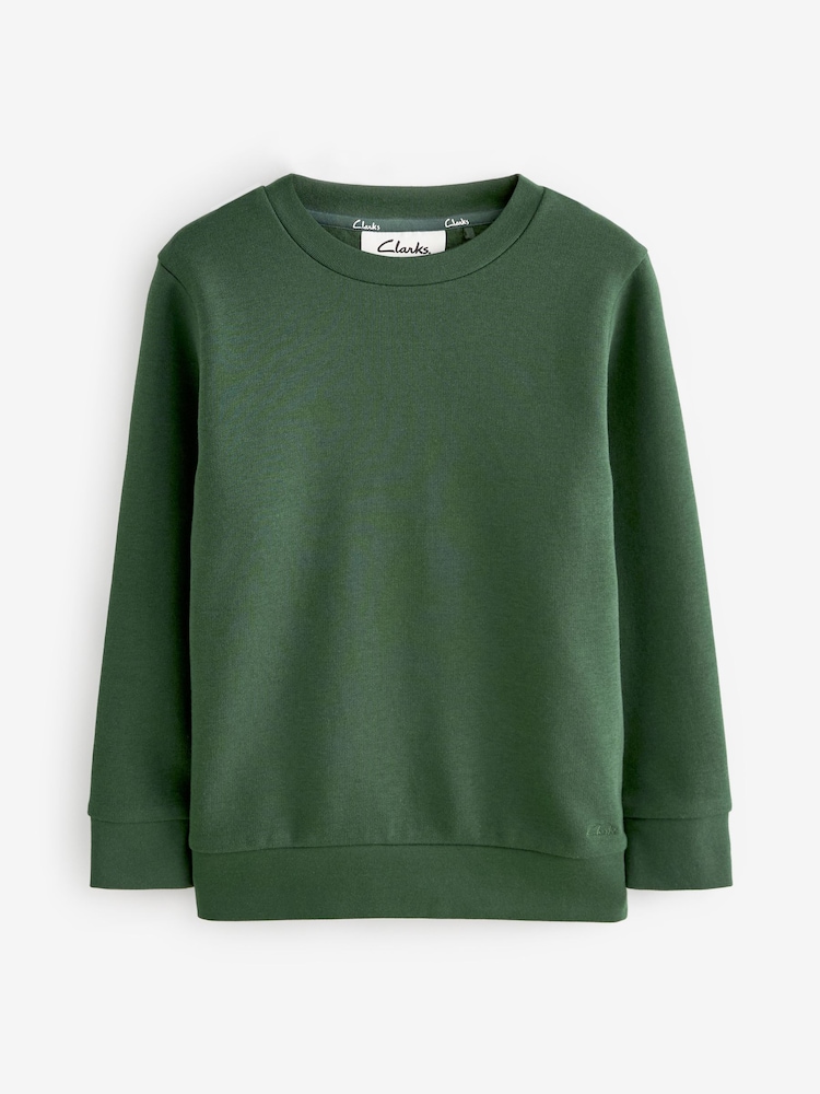 Clarks Green Unisex Crew Neck School Sweatshirt - Image 8 of 11