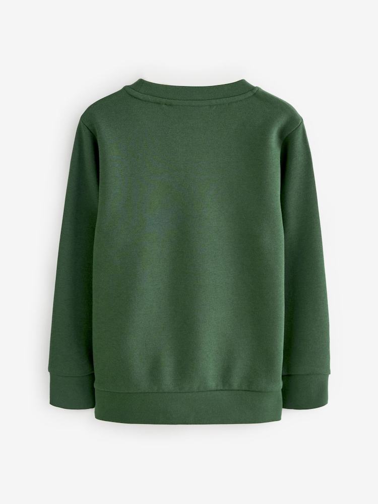 Clarks Green Unisex Crew Neck School Sweatshirt - Image 9 of 11