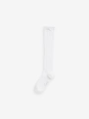 Clarks Off White 2 Pack Girls Knee High School Socks - Image 2 of 2