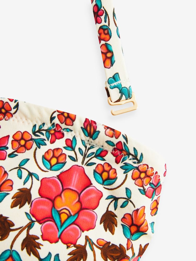 Pink/Orange Paisley Hanky Hem Bikini Top - Image 7 of 7