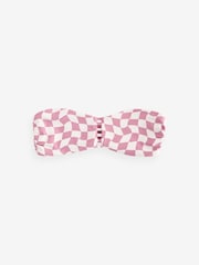 Pink/White Checkerboard Reversible Bandeau Bikini Top - Image 6 of 6