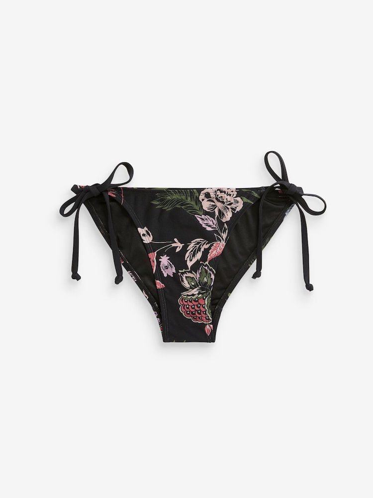 Schwarz/Pink geblümt - Bikinihose - Bild 5 von 5