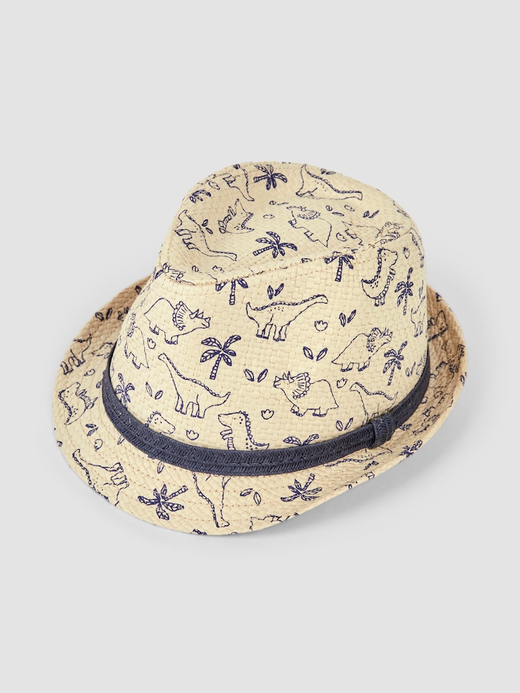 JoJo Maman Bébé Cream Trilby Hat - Image 1 of 4
