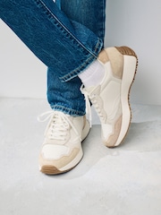 White Forever Comfort® Suede Stitch Detail Chunky Trainers - Image 2 of 7