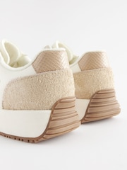 White Forever Comfort® Suede Stitch Detail Chunky Trainers - Image 5 of 7