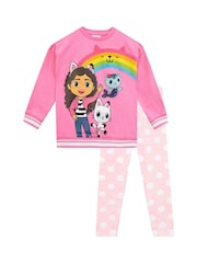 Character Pink 100% Cotton Gabby's Dollhouse Sweatshirt and Leggings Set - Image 1 of 8