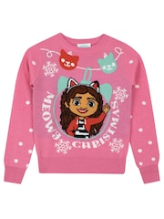 Character Pink Gabbys Dolls House Christmas Jumper - Image 1 of 5