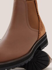 White Stuff Brown Wide Fit Leather Chelsea Boots - Image 4 of 4