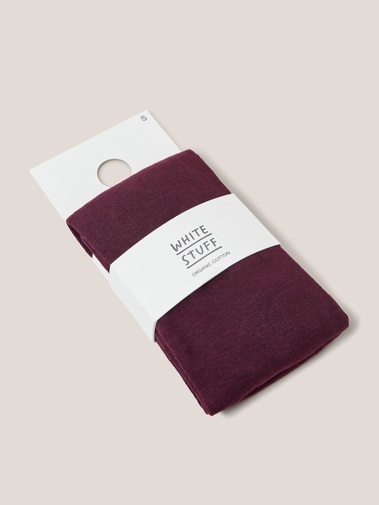 White Stuff Purple Patty Plain Tights - Image 2 of 3