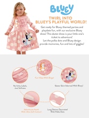 Character Pink Girls 100% Cotton Bingo Polka Dot Dress - Image 5 of 5