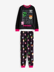 Character Black/Pink Minecraft Creeper Girls Minecraft Creeper Pyjamas - Image 1 of 4
