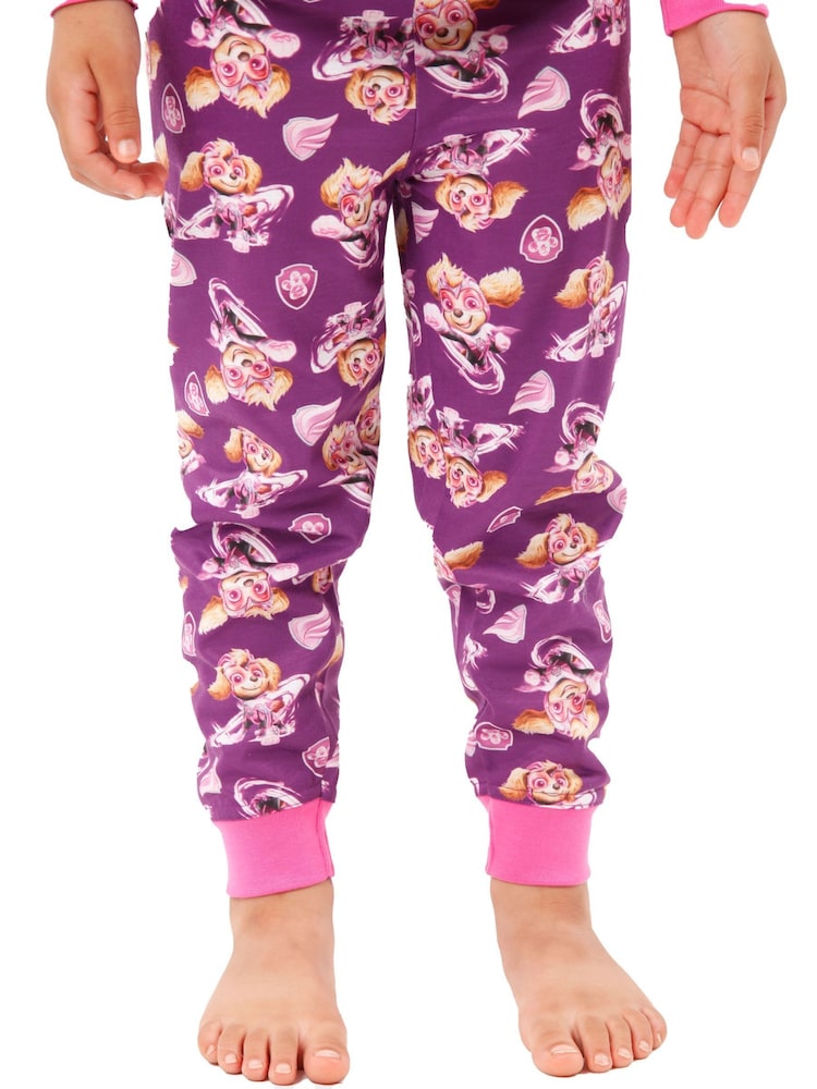 Character Purple Paw Patrol Printed Long Sleeve Pyjamas - Image 7 of 7