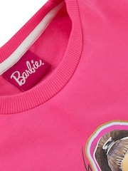 Character Pink 100% Cotton Barbie Sweatshirt and Leggings Set - Image 5 of 10