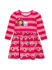 Character Pink Gabbys Dollhouse 100% Cotton Stripe Dress - Image 1 of 8