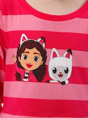Character Pink Gabbys Dollhouse 100% Cotton Stripe Dress - Image 8 of 8
