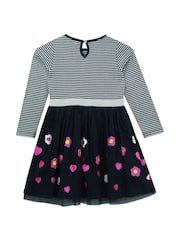 Character Blue 100% Cotton Paw Patrol Navy And Pink Party Dress - Image 2 of 10