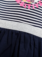 Character Blue 100% Cotton Paw Patrol Navy And Pink Party Dress - Image 3 of 10