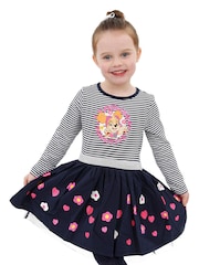 Character Blue 100% Cotton Paw Patrol Navy And Pink Party Dress - Image 6 of 10