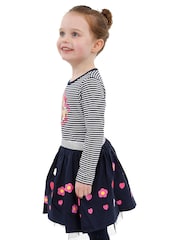 Character Blue 100% Cotton Paw Patrol Navy And Pink Party Dress - Image 8 of 10
