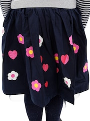 Character Blue 100% Cotton Paw Patrol Navy And Pink Party Dress - Image 9 of 10