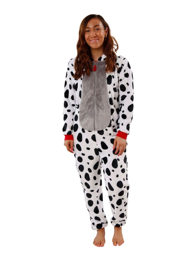 Character White Adults 101 Dalmations All-In-One - Image 1 of 5