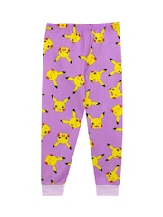 Character Purple Girls Pokemon Pyjamas Pikachu Print - Image 4 of 7