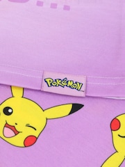 Character Purple Girls Pokemon Pyjamas Pikachu Print - Image 5 of 7
