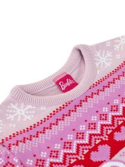 Character Pink Barbie Christmas Jumper Christmas Tree - Image 3 of 5