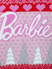 Character Pink Barbie Christmas Jumper Christmas Tree - Image 4 of 5