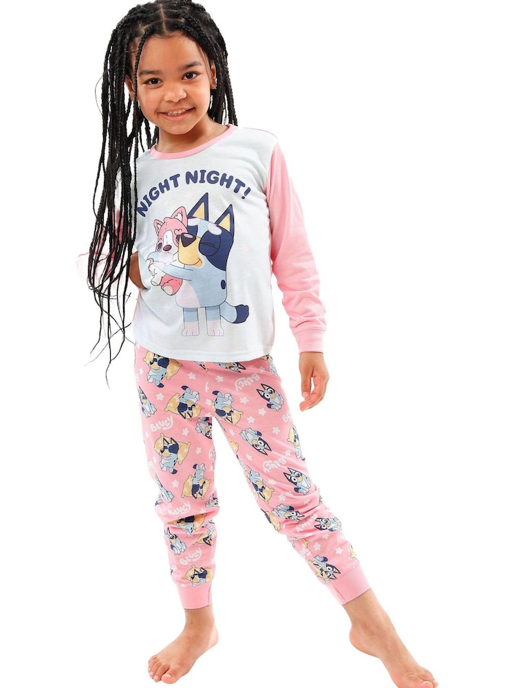 Character Pink Bluey Night Night Pyjamas - Image 1 of 5 Character Pink Bluey Night Night Pyjamas - Image 1 of 5