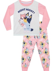 Character Pink Bluey Night Night Pyjamas - Image 3 of 5
