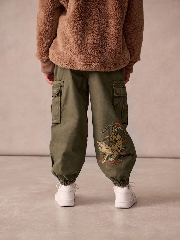 Superdry Khaki Green Cargo Trousers - Image 2 of 9