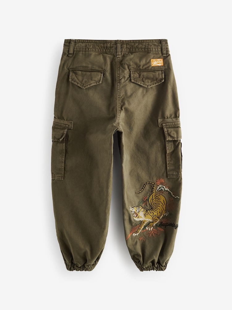 Superdry Khaki Green Cargo Trousers - Image 7 of 9