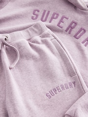 Superdry Purple Embroidered Joggers Set - Image 3 of 5